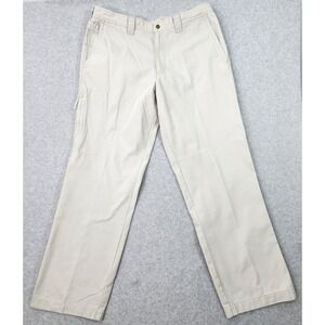 Columbia Vertex Pants Men 37x32 Cream Outdoors Side Zip Pocket Hiking Activewear
